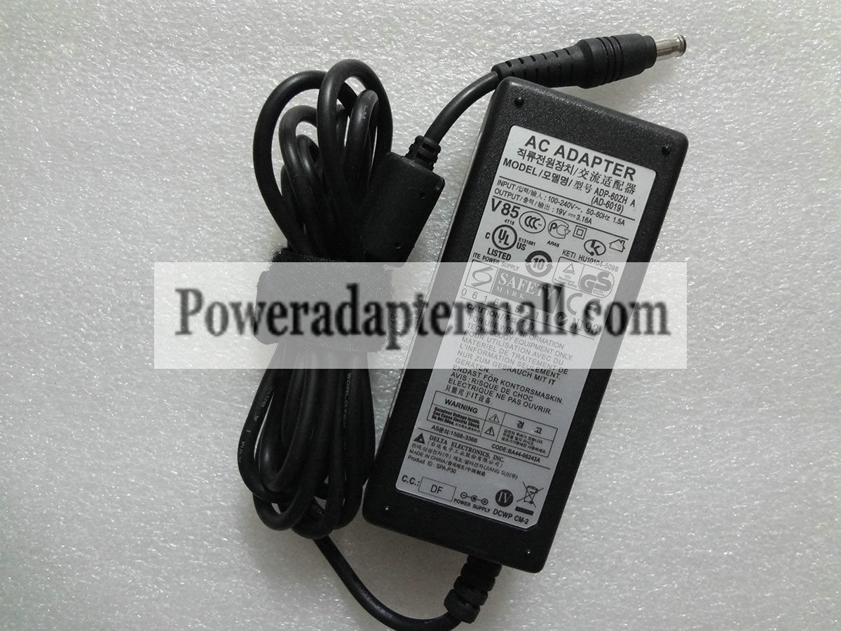 Original 60W Samsung AD-6019 ADP-60ZH A N193 AC Adapter charger